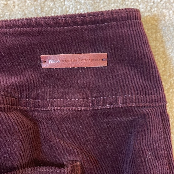 Anthropology, Pilcrow, eggplant, corduroy, flared pants, size 16 wide - Picture 8 of 10